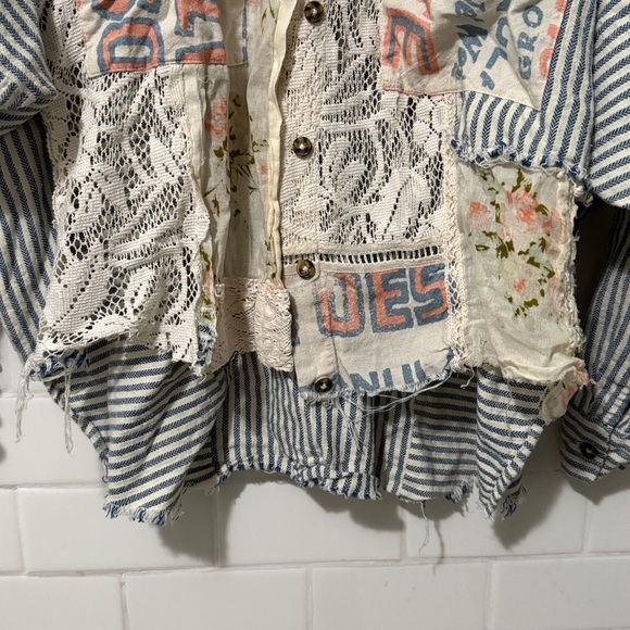 Kimchi Blue (Urban Outfitters) Patchwork Button-Up Shirt - Picture 2 of 9